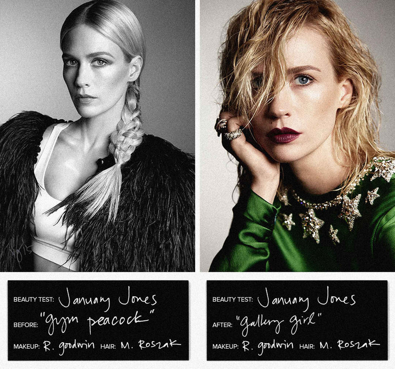 {"type"=>"root", "children"=>[{"type"=>"paragraph", "children"=>[{"type"=>"text", "value"=>"January Jones Gym Peacock makeup vs. Gallery Girl"}]}]}